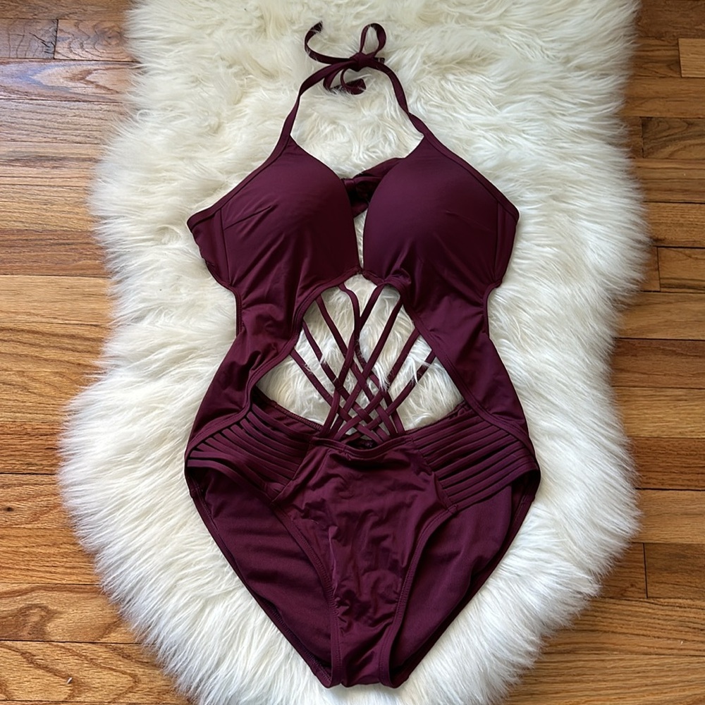 Kenneth Cole New York One Piece Cut Out Strappy One Piece - Picture 2 of 6